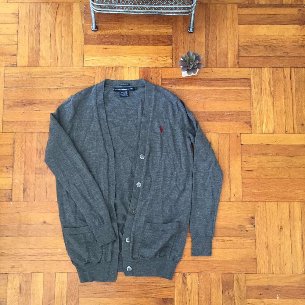 Gray Ralph Lauren Sport Cardigan